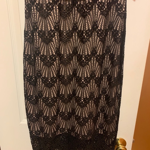 Guess black with nude underlay cocktail dress. - Picture 5 of 6
